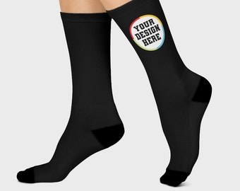 Custom Design/Logo/Text on Socks, Personalized Printed Socks, Sportsman Socks, Custom Athletic Socks, Custom Tube Sock, Branded Bulk Socks