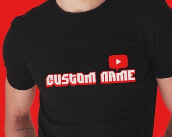 Customized Youtube Channel Logo Shirt, Streamer Present Any Name Name Shirt Streamer Name Tee Youtube Sweatshirt Personalized Youtube Hoodie