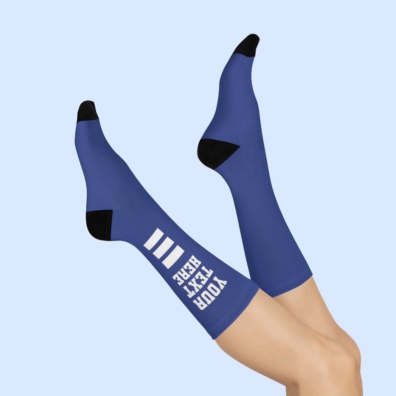 Custom Logo on Socks, Personalized Text Socks for Him With Your Own
