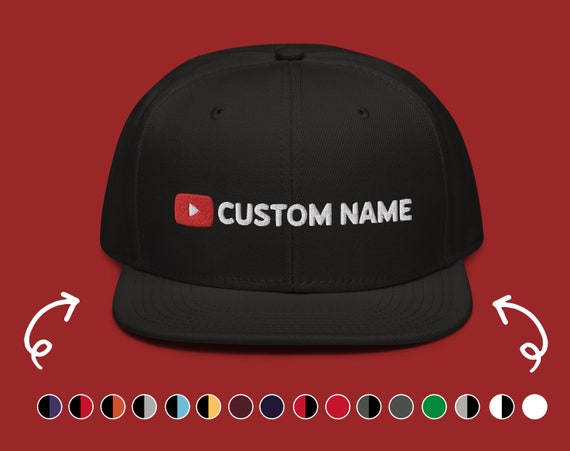 Custom  Channel Name Embroidery Hat Customized  