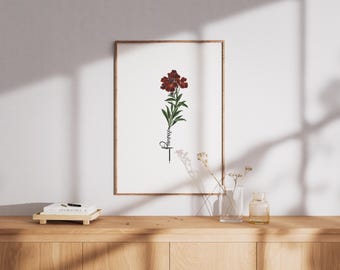 Custom Birth Month Flower Bouquet Print, Family Wall Art (Digital Download)