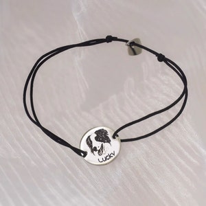 Pulsera personalizada con nombre de retrato de mascota, pulsera con imagen grabada, pulsera con carta personal, collar con foto de perro gato, regalo del Día de la Madre, regalo de pareja imagen 7