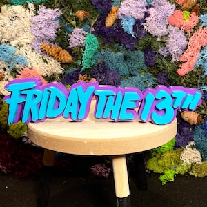Friday The 13th Retro / Logo NES / Présentoir de bibliothèque / Présentoir d'étagère