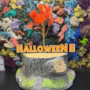 Halloween II Sign / Horror logo / bookcase display / shelf display