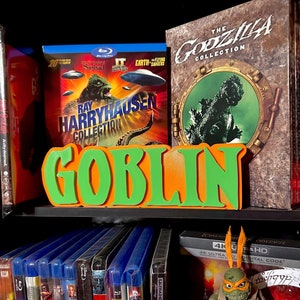 Goblin Sign / bookcase display / shelf display