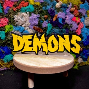 Demons Movie / logo / Sign /  bookcase display / shelf display