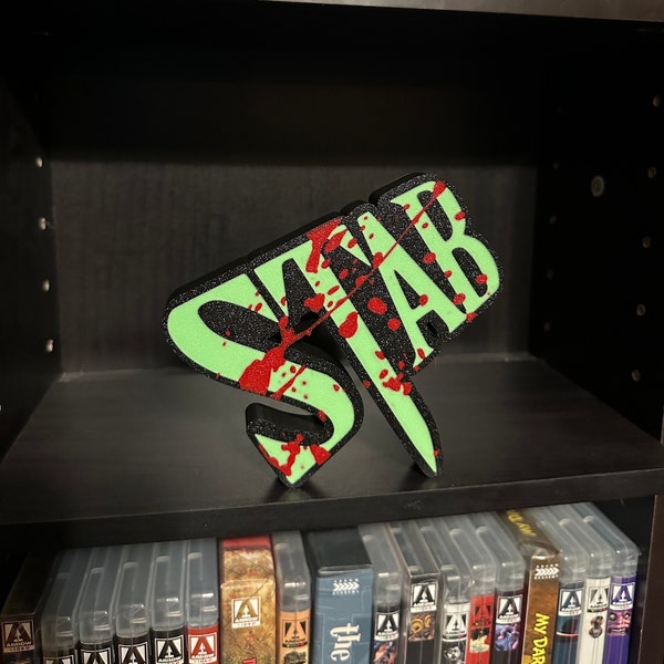 Bloody Stab Sign / Scream logo / bookcase display / shelf display