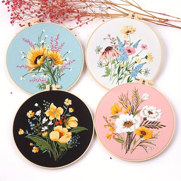 Kit de broderie floral