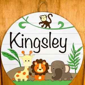 Jungle Baby Name Sign – Custom Nursery Wall Decor