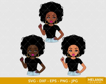 Periodt Afro Woman, melanin, black woman svg, afro woman svg, black girl magic, periodt svg, black girl svg
