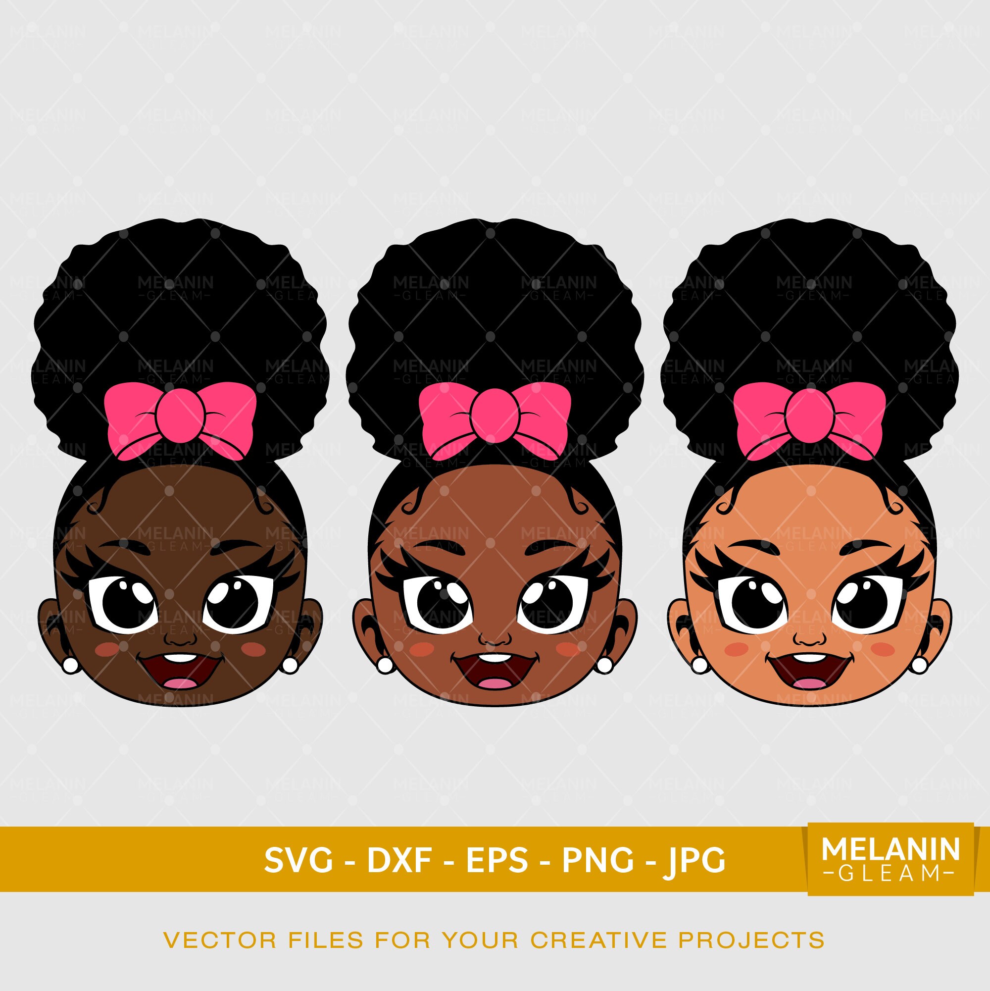 Afro Puff Baby Girl Melanin Svg Peekaboo Svg Afro Woman Etsy