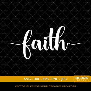 Può includere: Testo bianco in corsivo su sfondo nero che dice "faith".