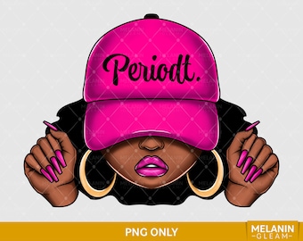 Periodt Woman Cap 4, melanin, black woman png, afro woman png, black girl magic, periodt png