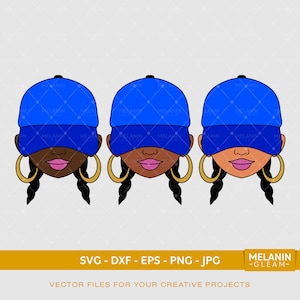 Braid Cap Black Woman, melanin, black woman svg, afro woman, black girl magic, braids svg