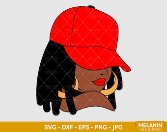 Dreadlocks Mütze Schwarze Frau, Melanin, schwarze Frau svg, Afro Frau svg, schwarze Mädchenmagie, Periodt svg, locs svg, Dreadlocks svg