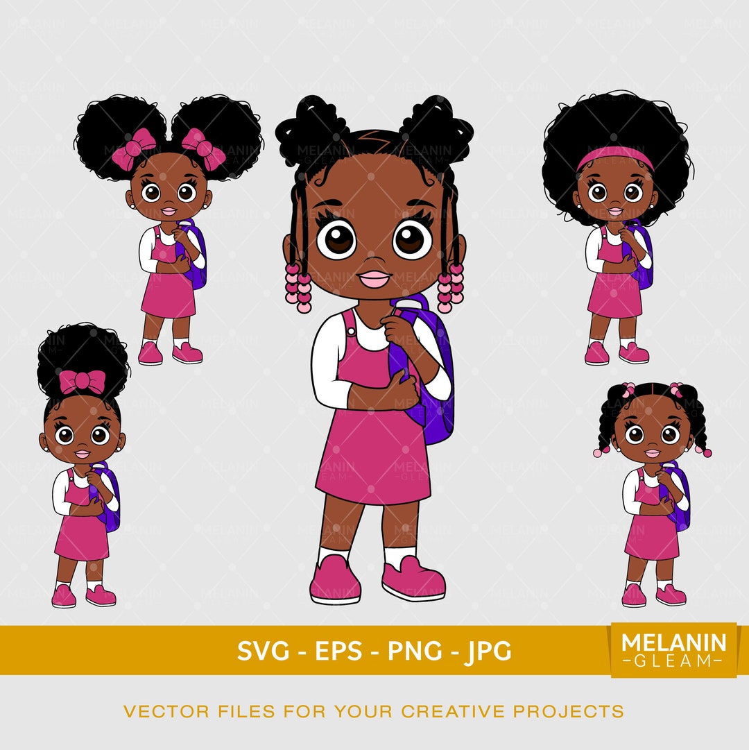Black School Girl, Peekaboo Girl Svg, Girl Mom Svg, Little Girl Clipart ...
