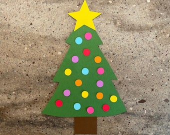 Christmas Tree Craft Kit--Cardstock Paper Craft for Kids - Christmas Crafts - Kids Crafts