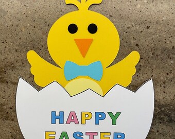 Happy Easter Chick (Boy) Craft Kit--Cardstock Paper Craft for Kids