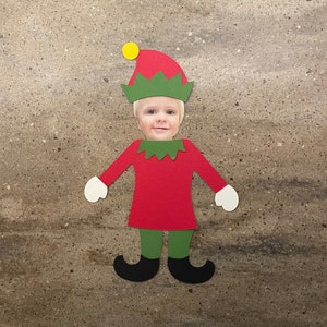Kit de artesanato Elf Yourself - Artesanato de papel cartolina para crianças - Artesanato de Natal - Artesanato infantil