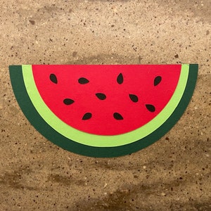 Wassermelone Bastelset - Karton Papiermodell für Kinder - Sommer Basteln - Kinder Basteln