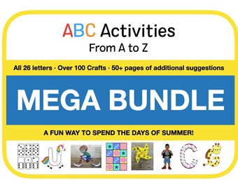ABC Days Of Summer - All 26 Letter Mega Bundle - A to Z -Summer Crafts & Activities For Kids