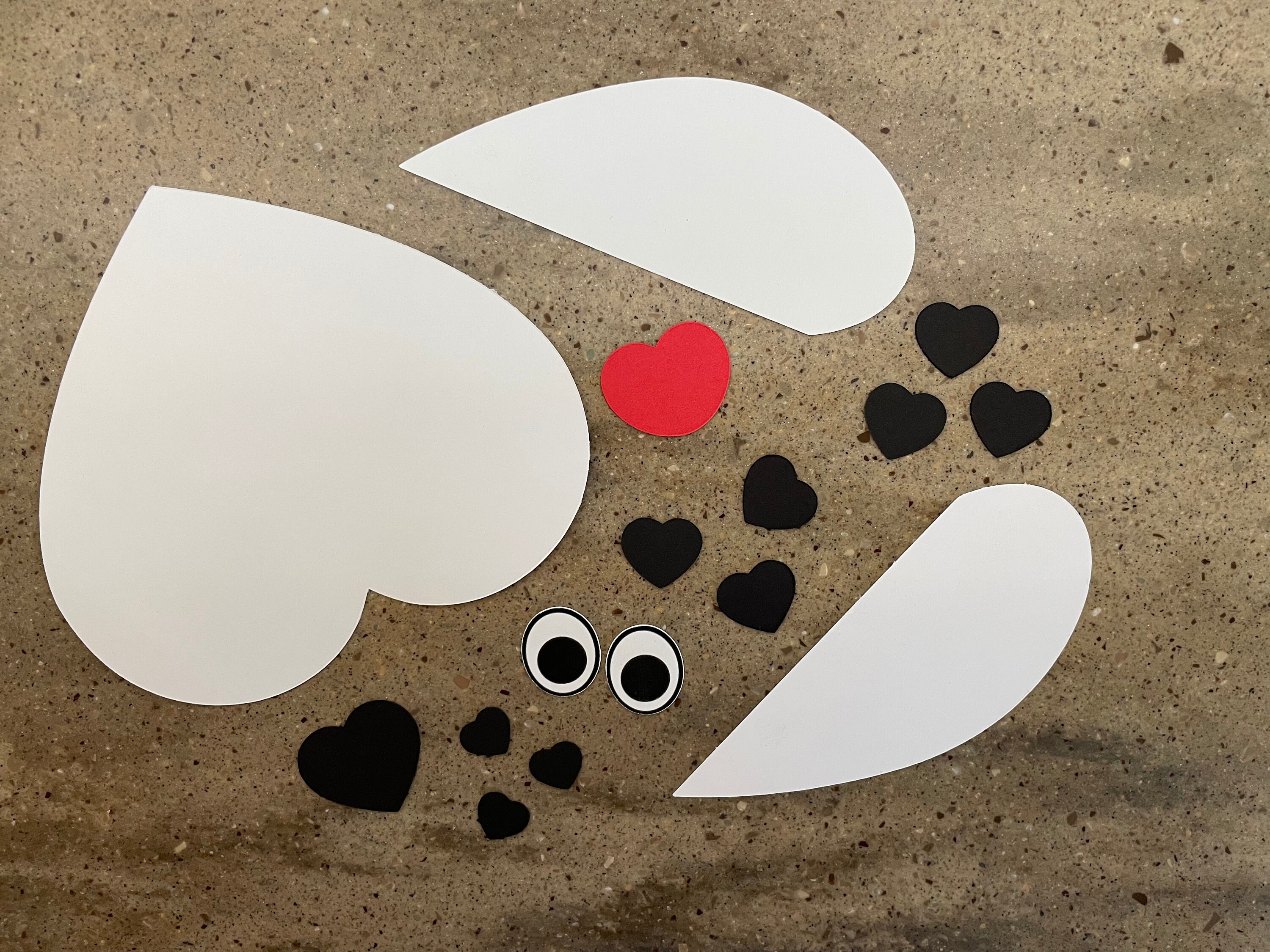 Valentine's Day Dog Heart Craft Kit--cardstock Paper Craft for Kids - Etsy