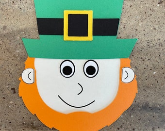 St. Patrick's Day Day Boy Leprechaun Craft Kit--Cardstock Paper Craft for Kids