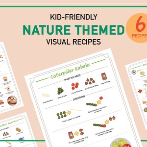 Receitas visuais com tema da natureza para crianças
