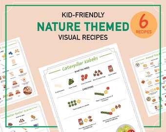 Nature Themed Visual Recipes for Kids