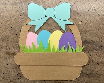 Easter Basket with Eggs Craft Kit--Cardstock Paper Craft for Kids