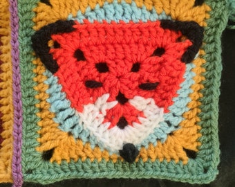 For fox sake! Fox granny square crochet pattern.