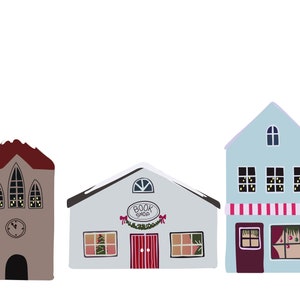 Christmas Village PNG SVG Digital Download
