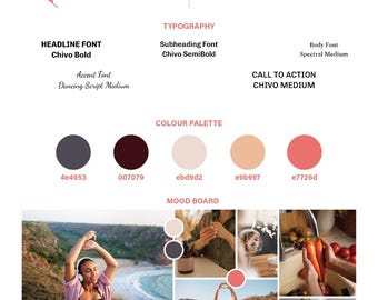 Neutral Branding Kit: Logo Font Set, Color Palette (Digital Download PDF A4 Brand Guide)