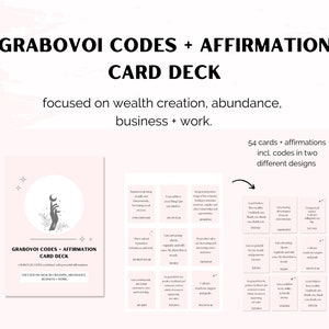 Barajas de cartas de afirmación de códigos Grabovoi: amplíe su manifestación con códigos grabovoi y afirmaciones coincidentes - imprimible - hecho para usted