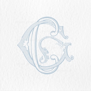 G-C -C-G Vintage Monogram,Antique Classic Wedding Monogram,Interlocking Two Letter Monogram SVG-PNG