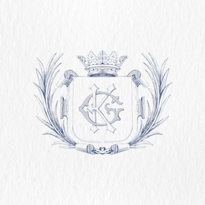 Wedding Crest,Editable Monogram,monogram svg,png,Vintage Wedding Monogram G-K,antique monogram