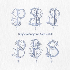 P-S -S-P Vintage Monogram,Antique Classic Wedding Monogram,Interlocking Two Letter Monogram SVG-PNG,Classic monogram