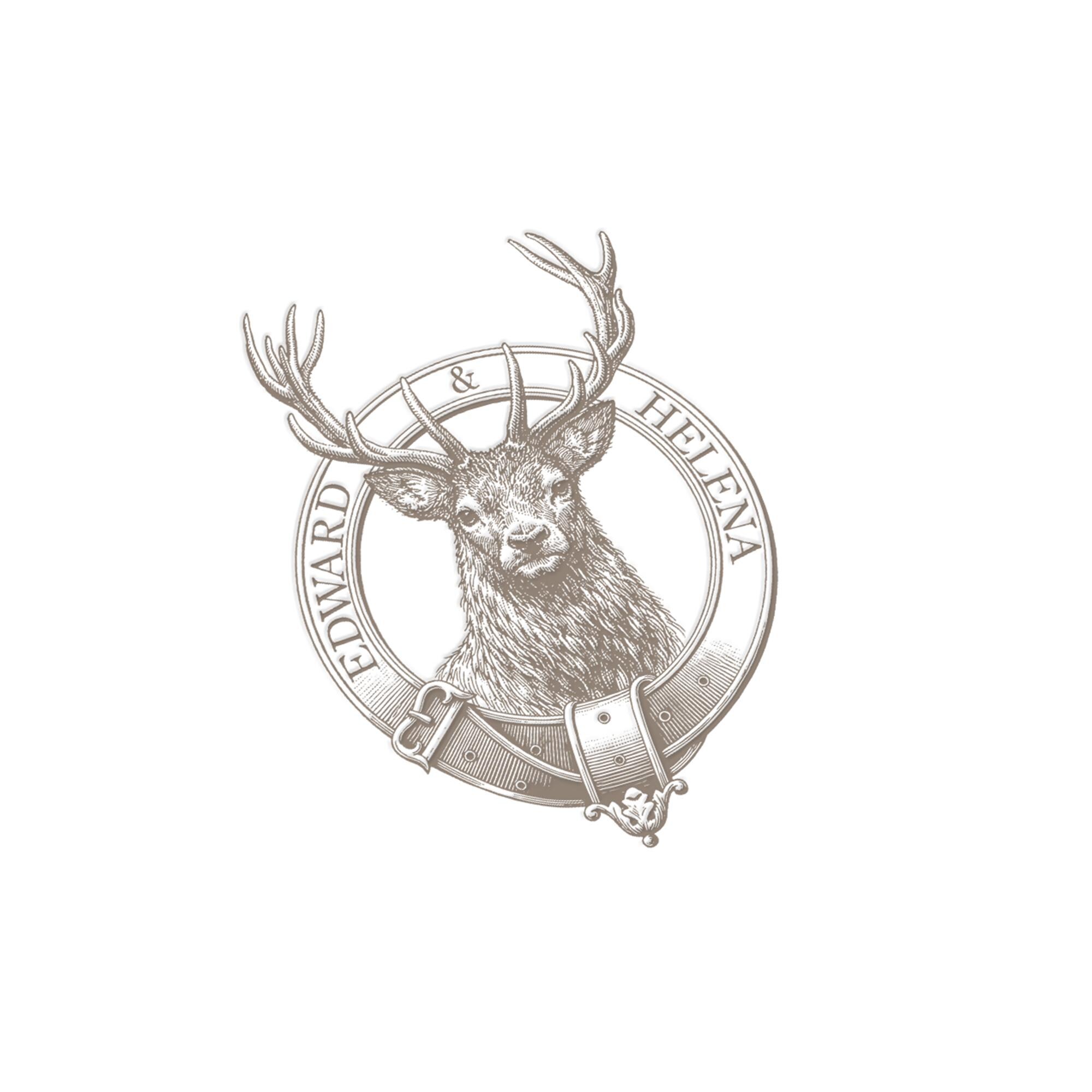 Custom Deer Wedding Crest Logo, Handcrafted Stag Emblem (digital ...