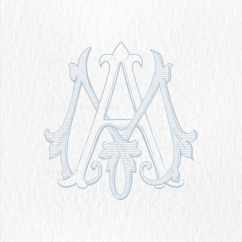 Vintage Interlocking MA Monogram: Classic Wedding Design (SVG-PNG) - Etsy
