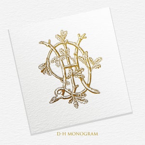 Wedding Crest, Monogram letters,monogram svg,png,Vintage Wedding Monogram H-D antique monogram,SVG ,PNG 6 total colors,intertwined monogram