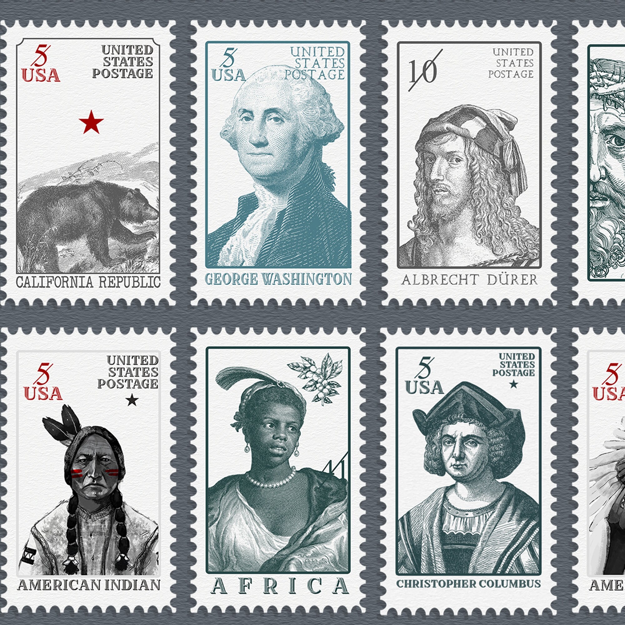 Custom ,old Postage Stamps,ınstant Download,stamps Pngsvg Cut,stickers,12 Total Stamps Bundle