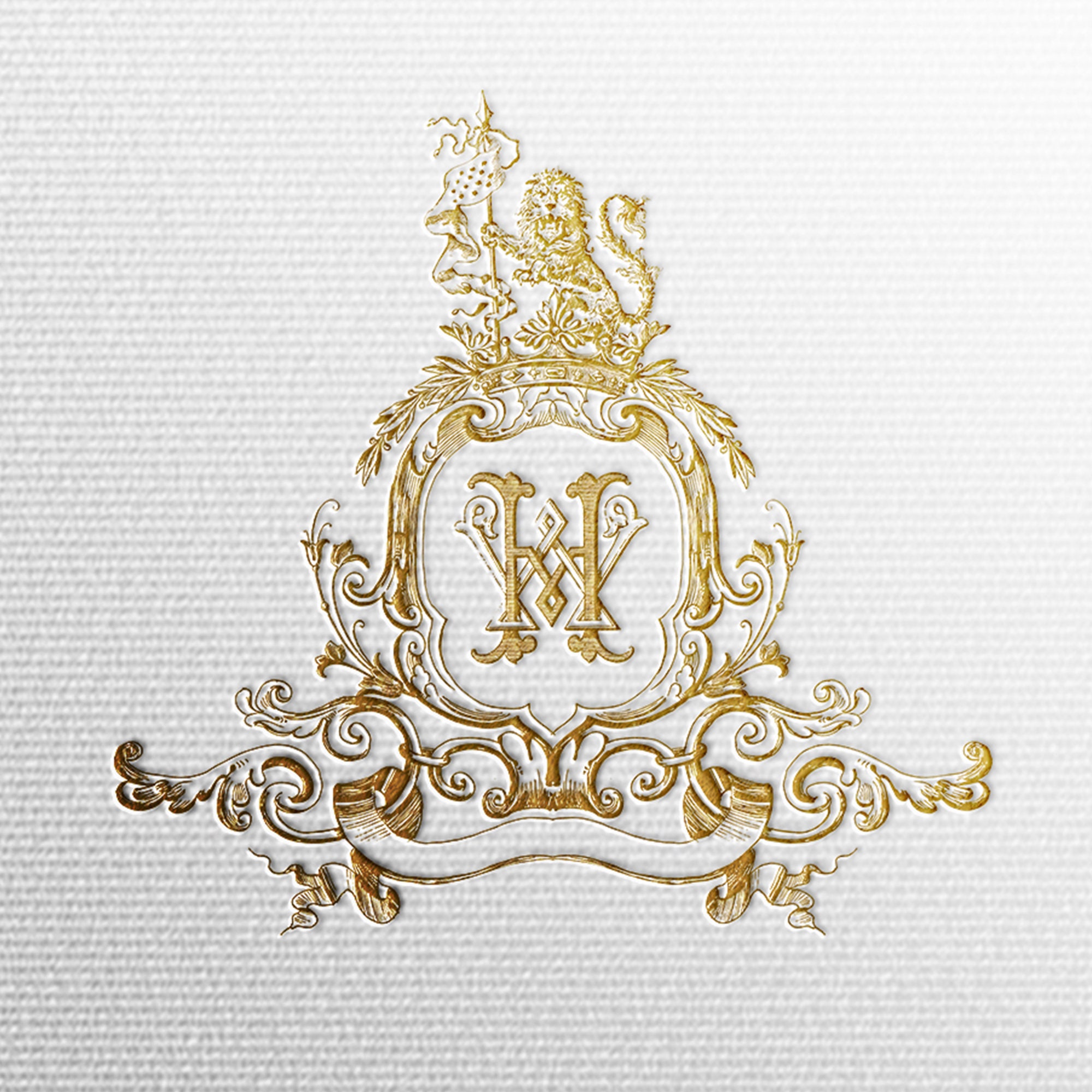 Vintage Lion Heraldry Monogram Wedding Crest (digital PDF, PNG) - Etsy