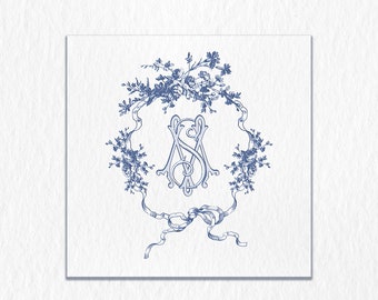 S-M Vintage Monogramm, viktorianische Blumen vektor,Vintage Blumen, Antiqued, Monogramm Logo | Buchstabenkombination,