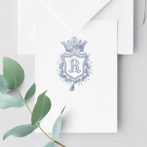 Vintage Wedding Monogram Crest: Editable R-R Logo (SVG, PNG) - Etsy
