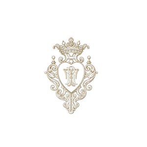 T-R Wedding Monogram-Custom Heraldic Wedding Logo-Personalized Bridal Emblem | Handmade Bespoke Initial Design | Digital Download