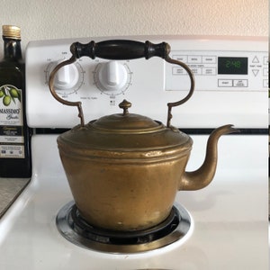 Vintage Antique Brass Tea Kettle