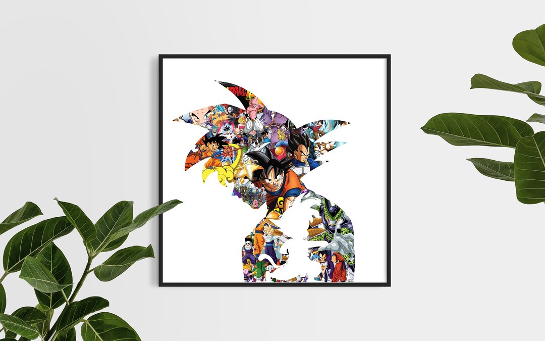 Dragon Ball Z Print, Goku Silhouette, Anime Fan Art - Etsy UK