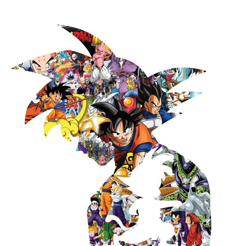 Dragon Ball Z Print, Goku Silhouette, Anime Fan Art - Etsy UK