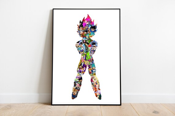 Vegeta Dragon Ball Print, Original Anime Fan Art