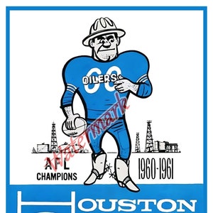 AFL 1960 Houston Oilers Champions Art Print Color 8 X 10 Photo Picture